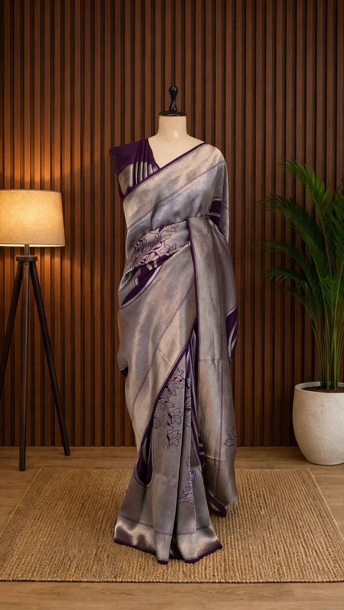 Tissue Kosa Shimmer Saree