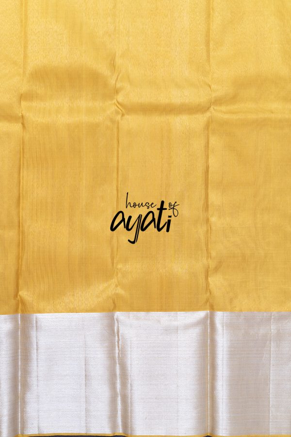 Yellow Silver Zari Muhurtham Silk