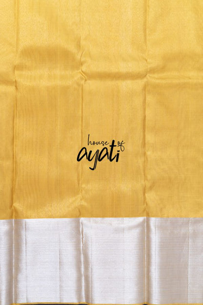 Yellow Silver Zari Muhurtham Silk